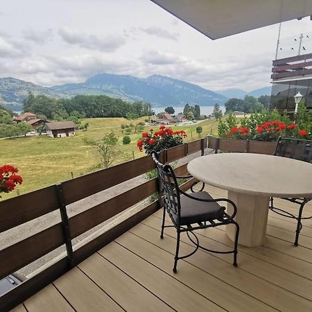 Neb-Thun Einigen, Wohnung Am See Шпиц Экстерьер фото